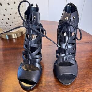 Guess Black Strappy Heels Size 7.5